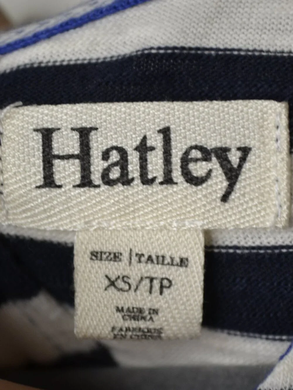 Hatley Navy& White Striped Nautical Dress with 3/4 Sleeves & Bright Blue Accents